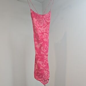 Angel Biba Pink Floral Chemise with Spaghetti Straps